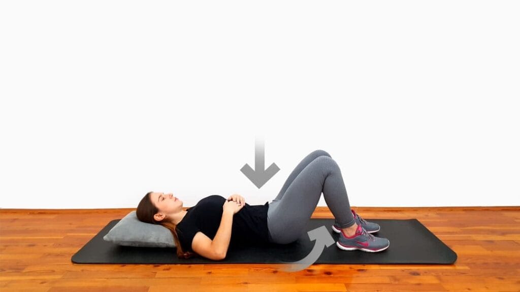 Nagib medenice v ležečem položaju korak 2