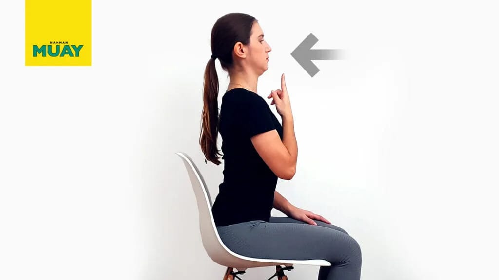 Retracción cervical sentado